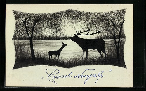 Cartolina artistica dipinta - , a